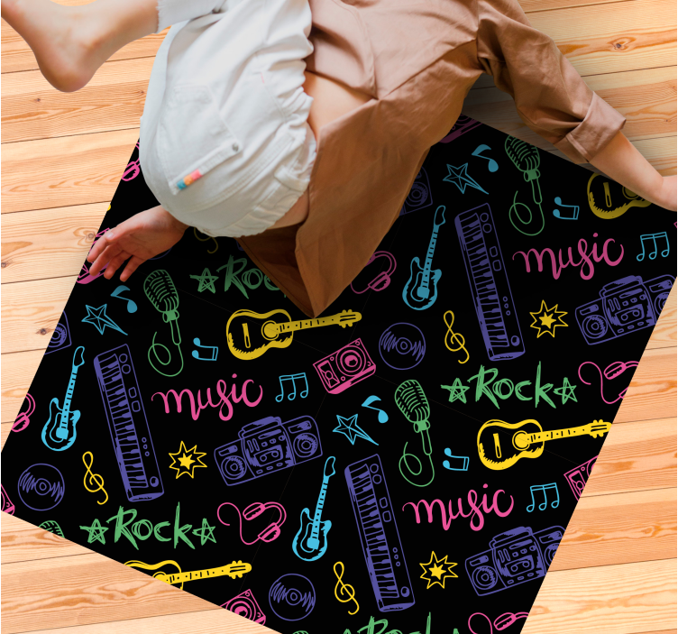 Tapis vinyle autres tapis thème musical coloré - TenStickers