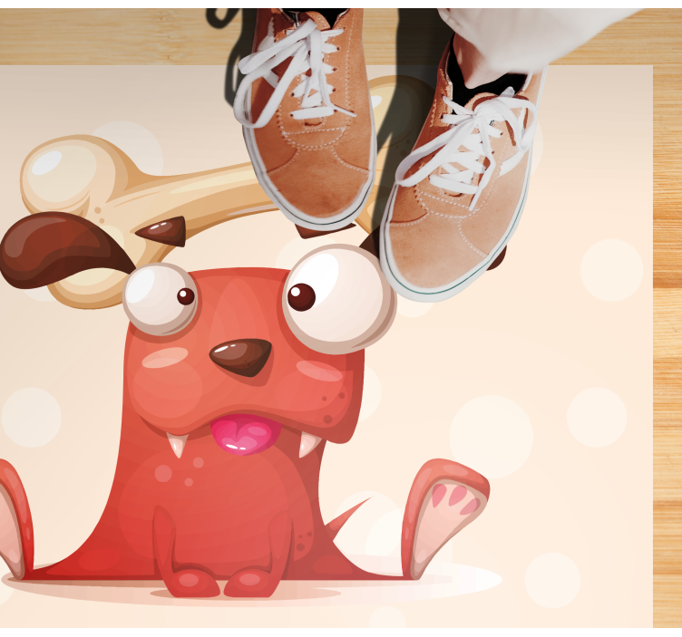 Tapis vinyle bébé chiot joyeux - TenStickers