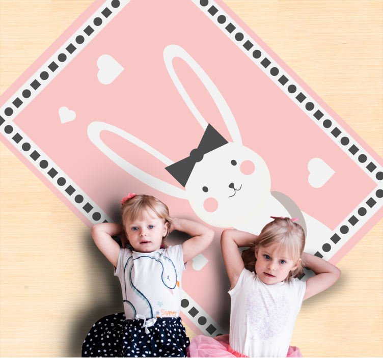 Tapis vinyle bébé décoration de chambre de lapin - TenStickers