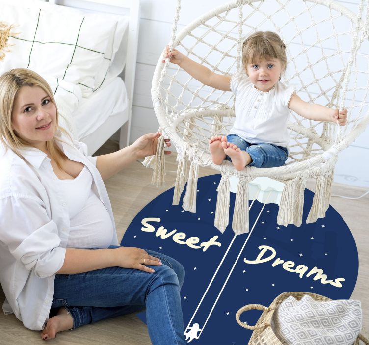Tapis vinyle bébé fais de beaux rêves balançoire - TenStickers