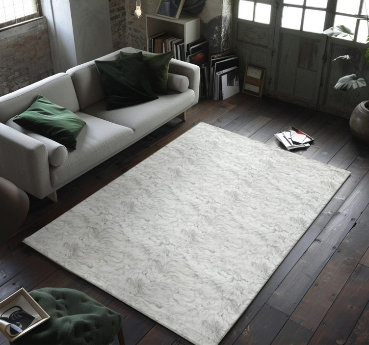 Tapis vinyle blanc texture douce - TenStickers