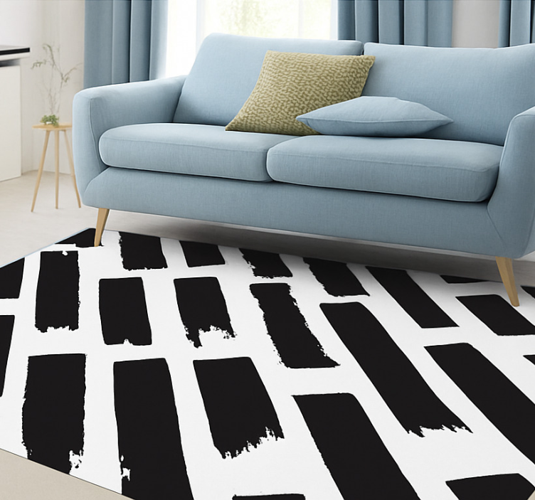 Tapis vinyle carré coups de peinture modernes - TenStickers