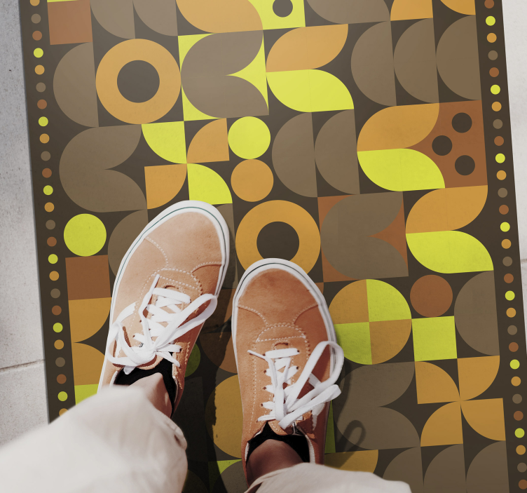 Tapis vinyle carreaux de ciment conception de carreaux rétro - TenStickers