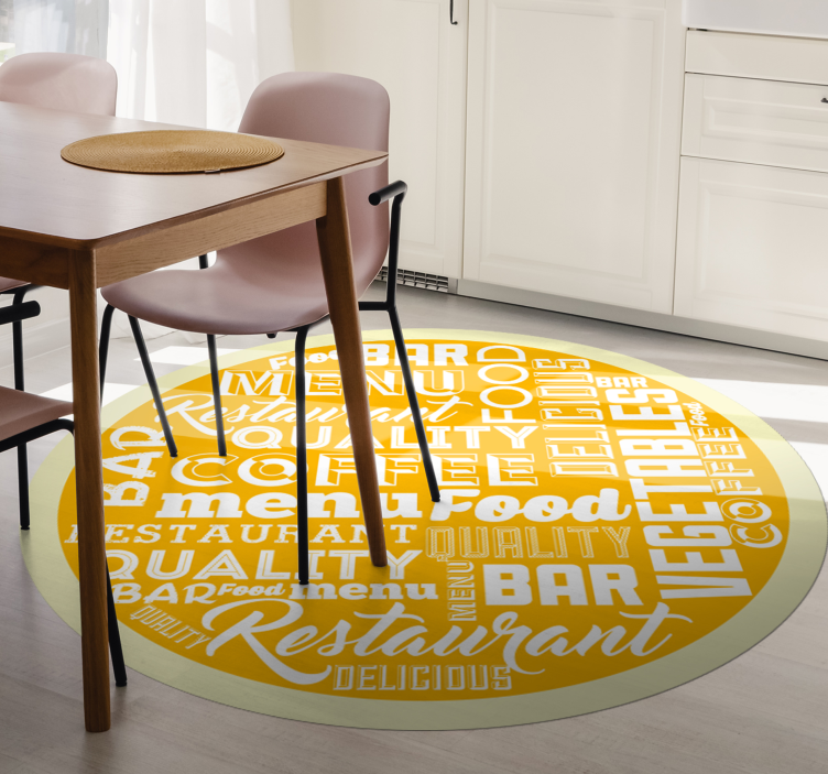 Tapis vinyle citation menu de qualité restaurant - TenStickers