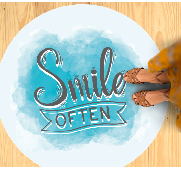 Tapis vinyle citation souriez souvent - TenStickers