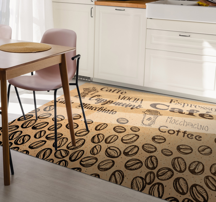 Tapis vinyle citation thème inspiré de la caféine - TenStickers