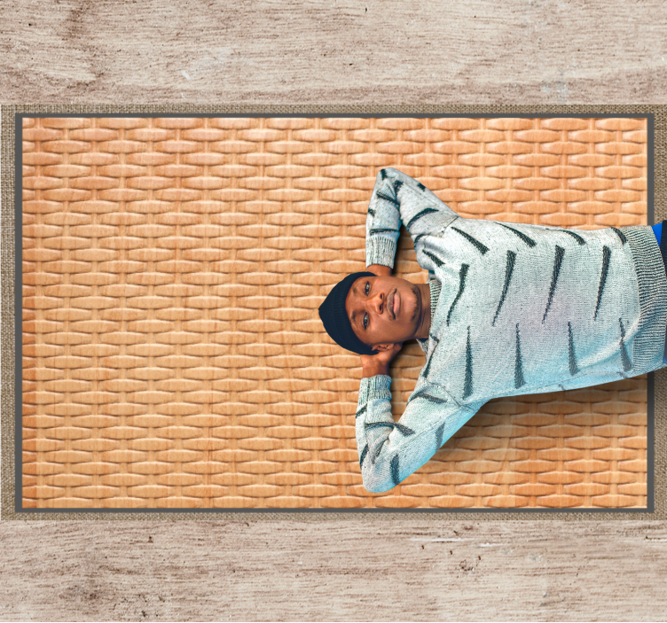 Tapis vinyle couloir panier tressé - TenStickers