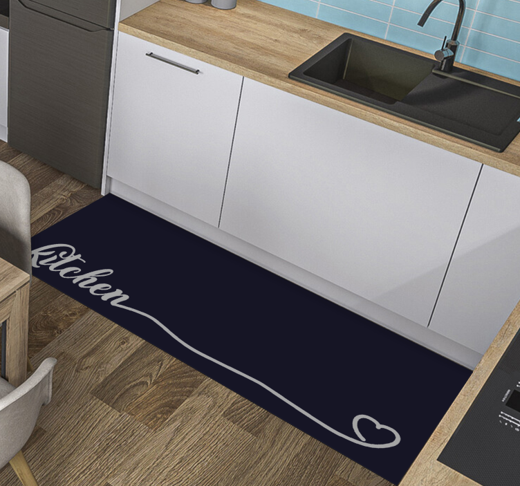 Tapis vinyle cuisine script gastronomique raffiné - TenStickers