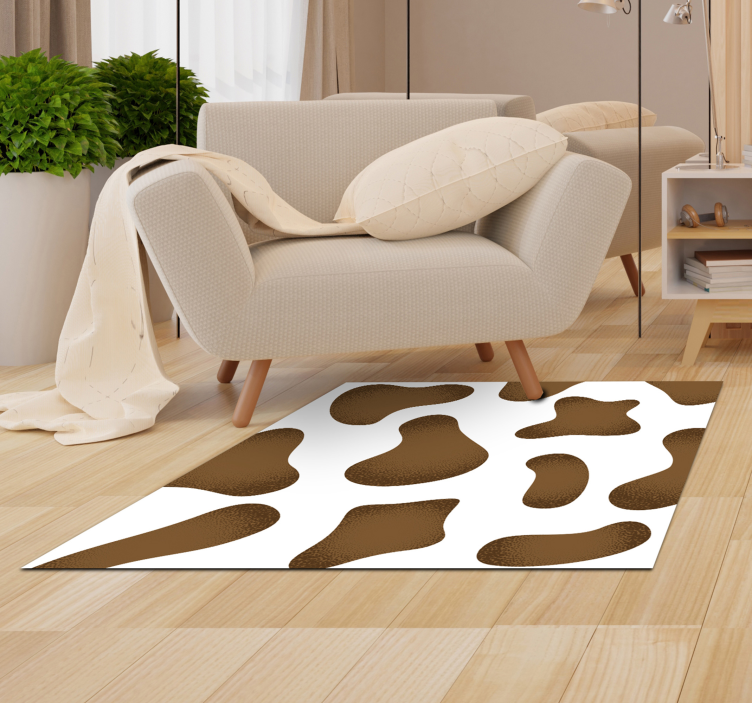 Tapis vinyle animal motif abstrait en peau de vache - TenStickers