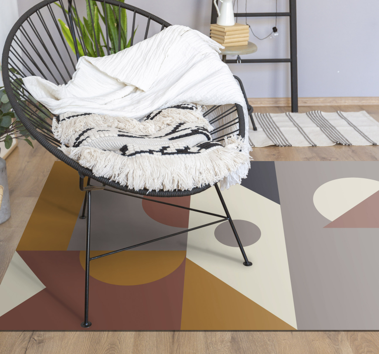 Tapis vinyle design moderne formes géométriques abstraites - TenStickers