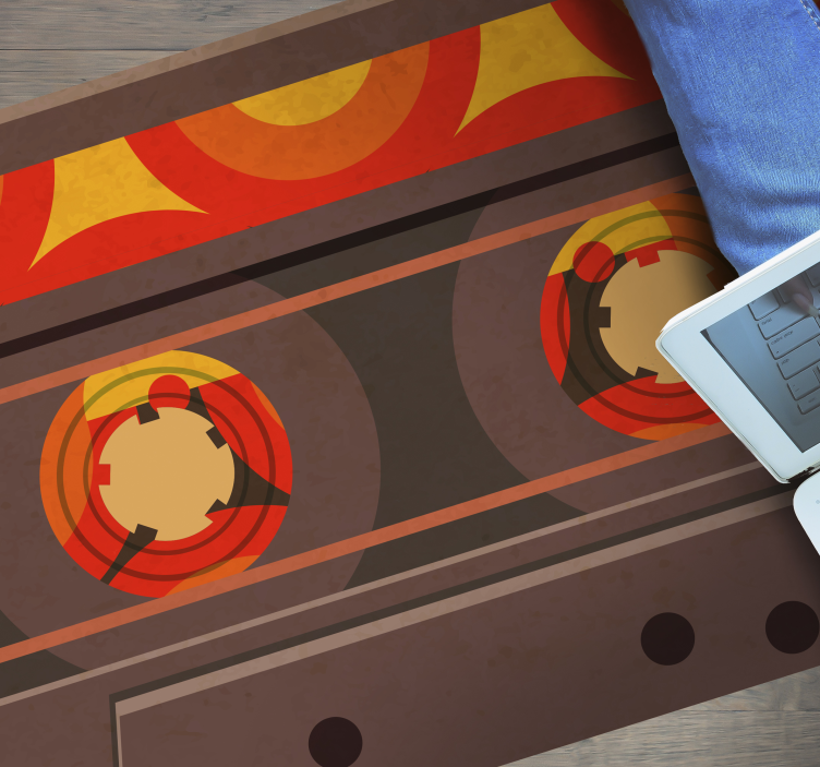 Tapis vinyle design moderne illustration de cassette rétro - TenStickers
