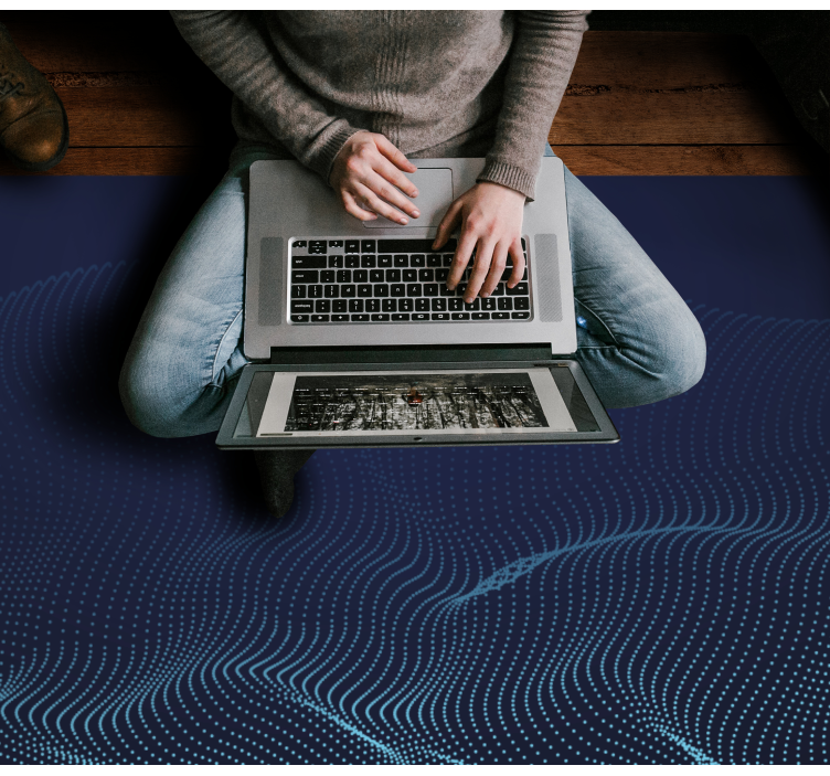 Tapis vinyle design moderne motif de vague fluide - TenStickers