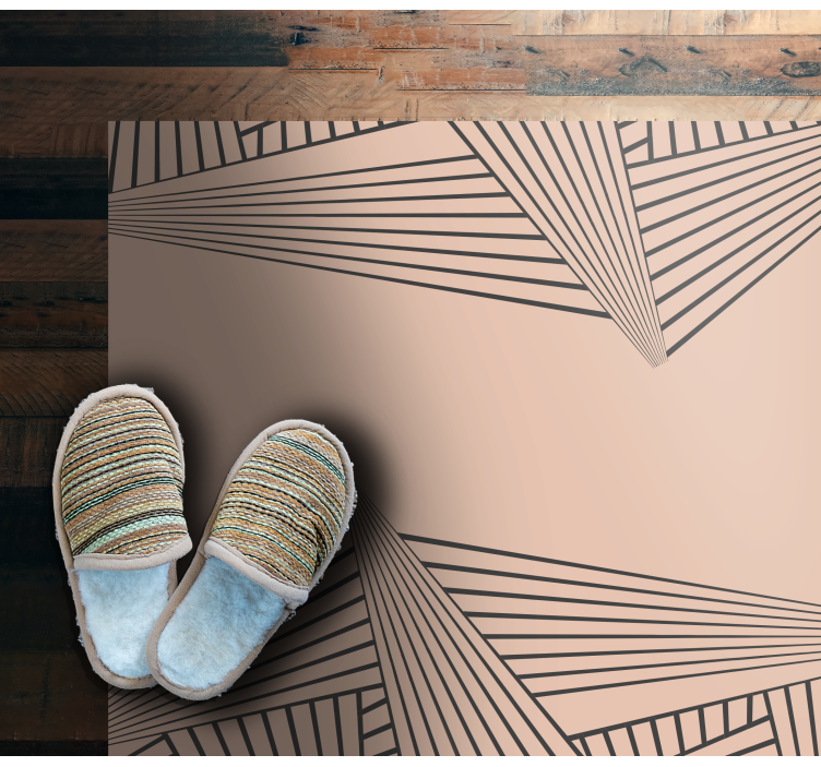 Tapis vinyle design moderne motif géométrique linéaire - TenStickers