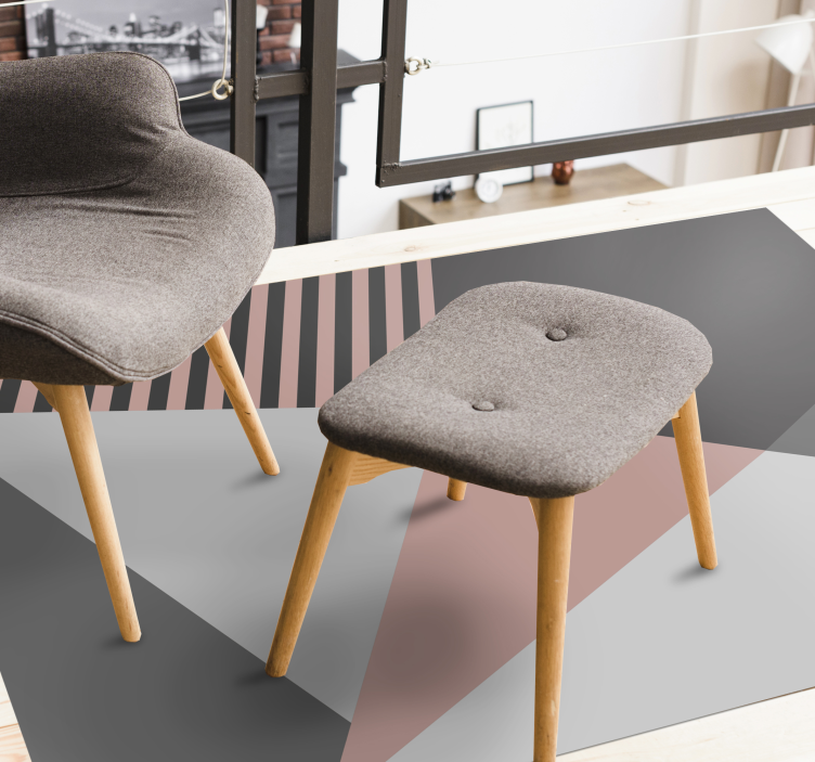 Tapis vinyle design moderne motif géométrique triangulaire - TenStickers