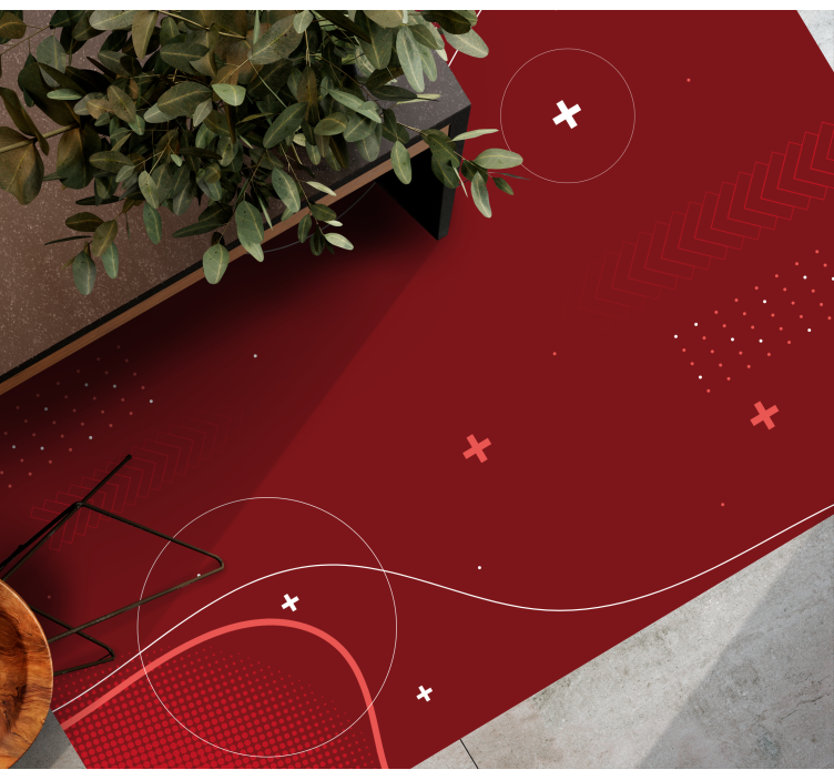 Tapis vinyle design moderne motifs abstraits dynamiques - TenStickers