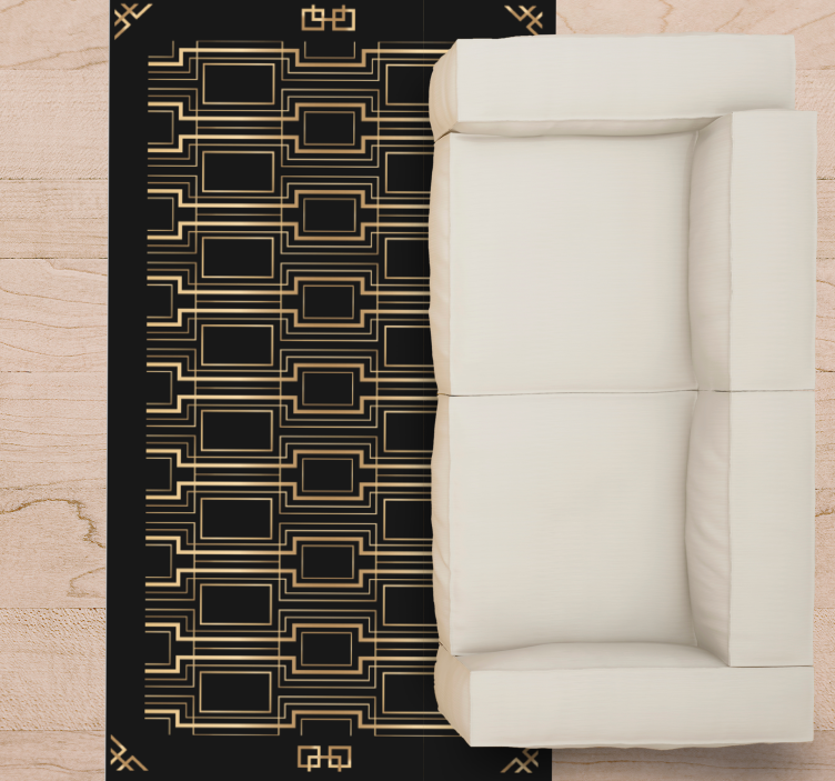 Tapis vinyle design moderne motifs géométriques élégants - TenStickers