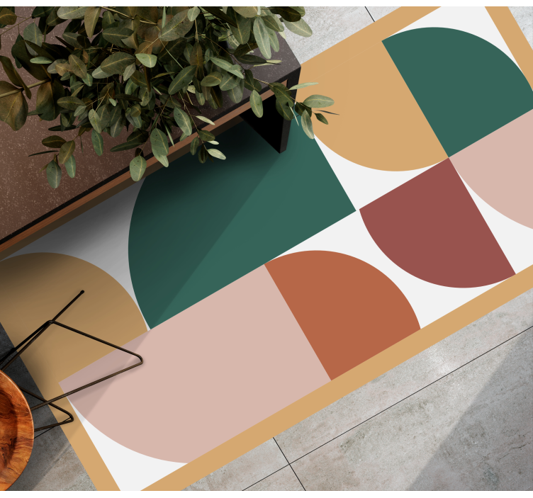 Tapis vinyle design moderne segments abstraits angulaires - TenStickers
