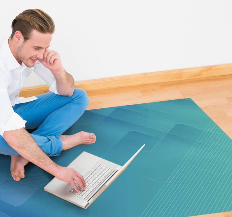 Tapis vinyle design moderne strates géométriques abstraites - TenStickers