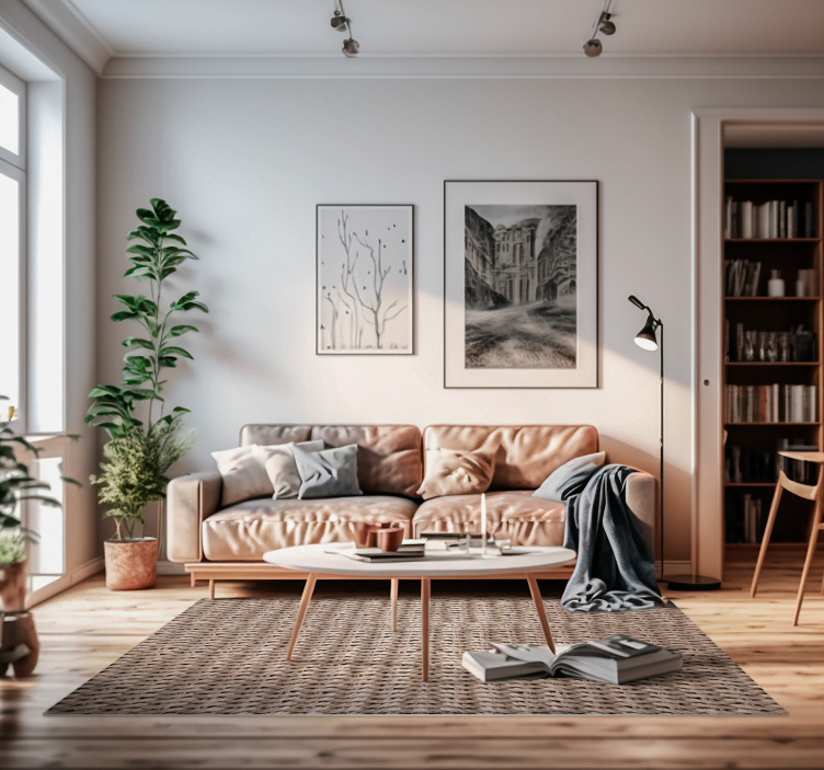 Tapis vinyle ethnique Tapis texture roseau - TenStickers