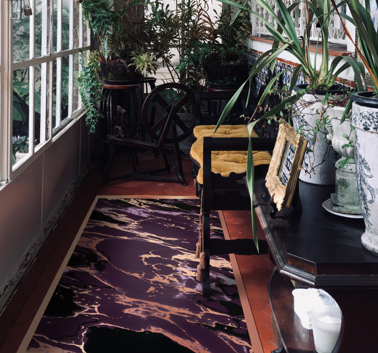 Tapis vinyle marbre motif marbré - TenStickers