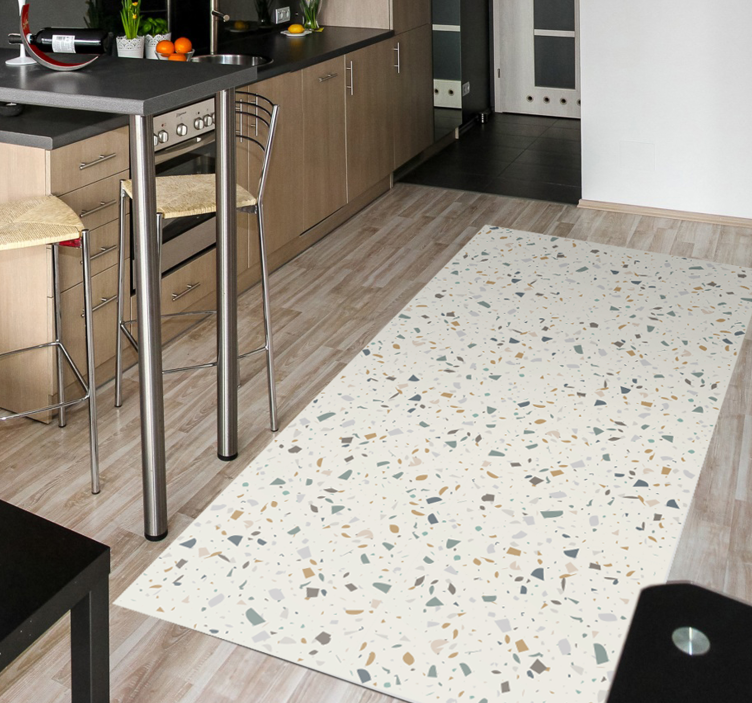 Tapis vinyle pierre texture de terrazzo - TenStickers