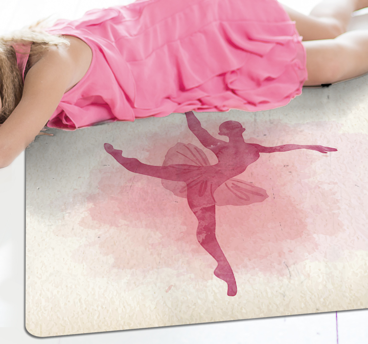 Tapis vinyle pour enfants silhouette de danseur de ballet - TenStickers