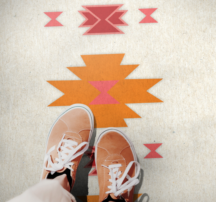 Tapis vinyle éthnique motif tribal simple - TenStickers