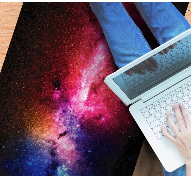 Tapis vinyle étoile explosion de couleurs galactiques - TenStickers