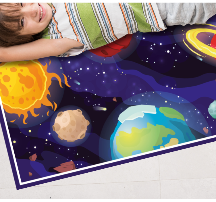 Tapis vinyle étoile scène d'exploration cosmique - TenStickers