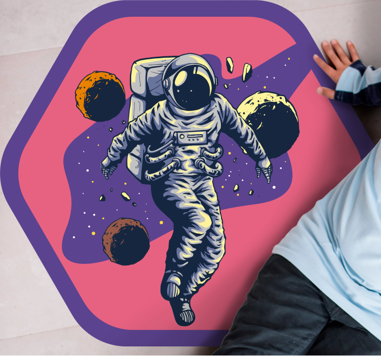 Tapis vinyle étoile voyage d'exploration spatiale - TenStickers