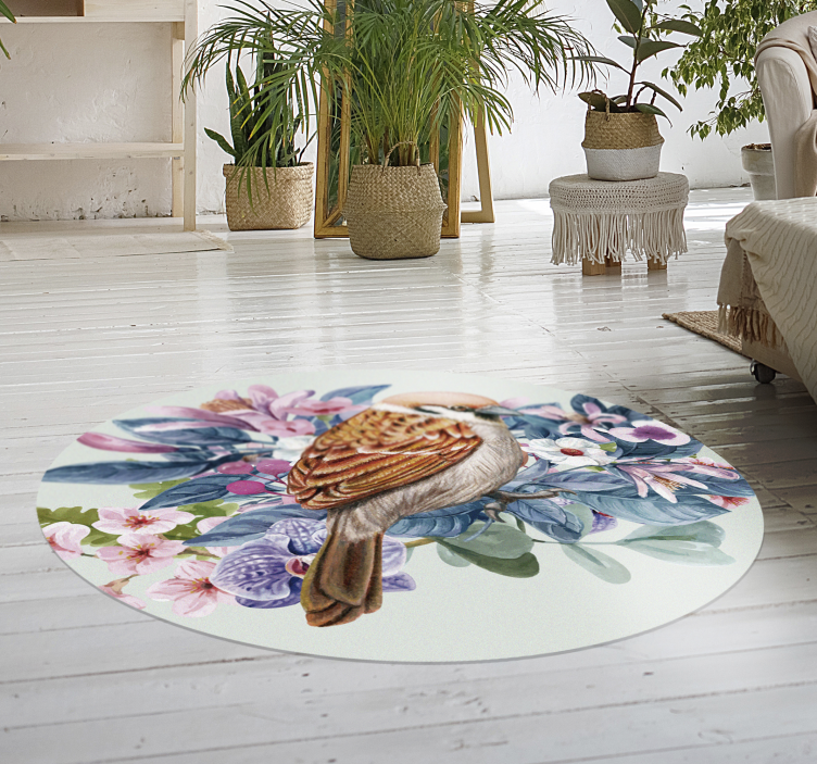 Tapis vinyle plantes exposition de la faune florale - TenStickers