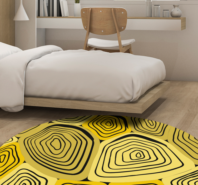 Tapis vinyle géométrique abstraction concentrique - TenStickers