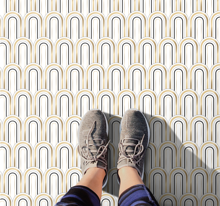 Tapis vinyle géométrique conception de modèle d'arc - TenStickers