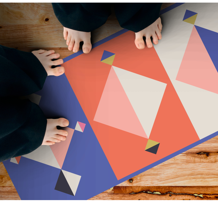 Tapis vinyle géométrique formes modernes abstraites - TenStickers