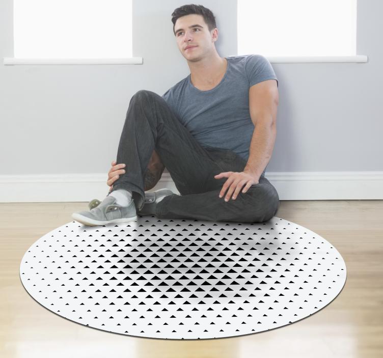Tapis vinyle géométrique géométrique triangulaire - TenStickers