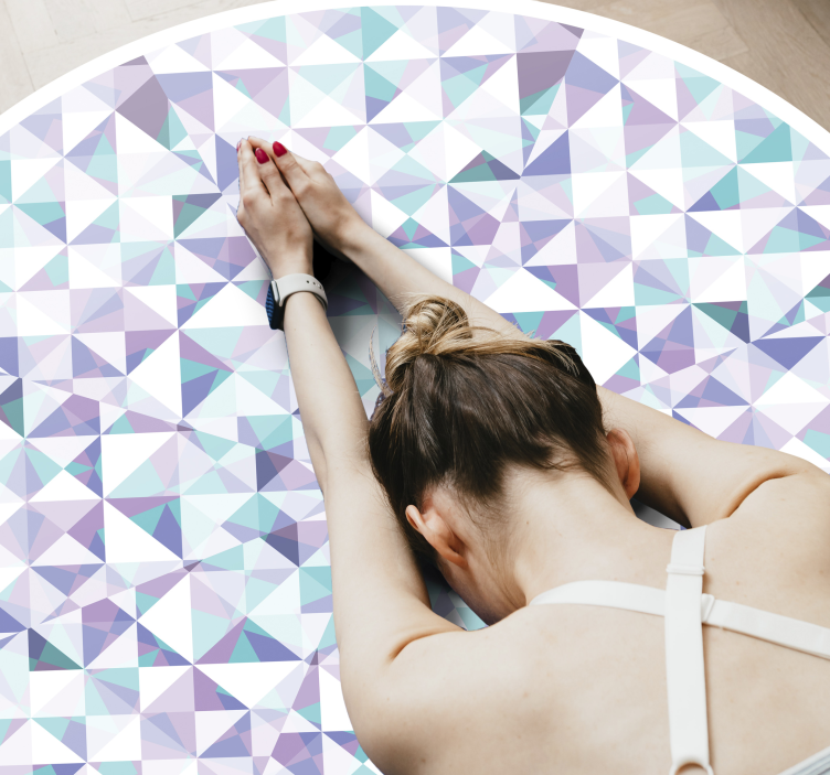 Tapis vinyle géométrique kaléidoscope géométrique - TenStickers