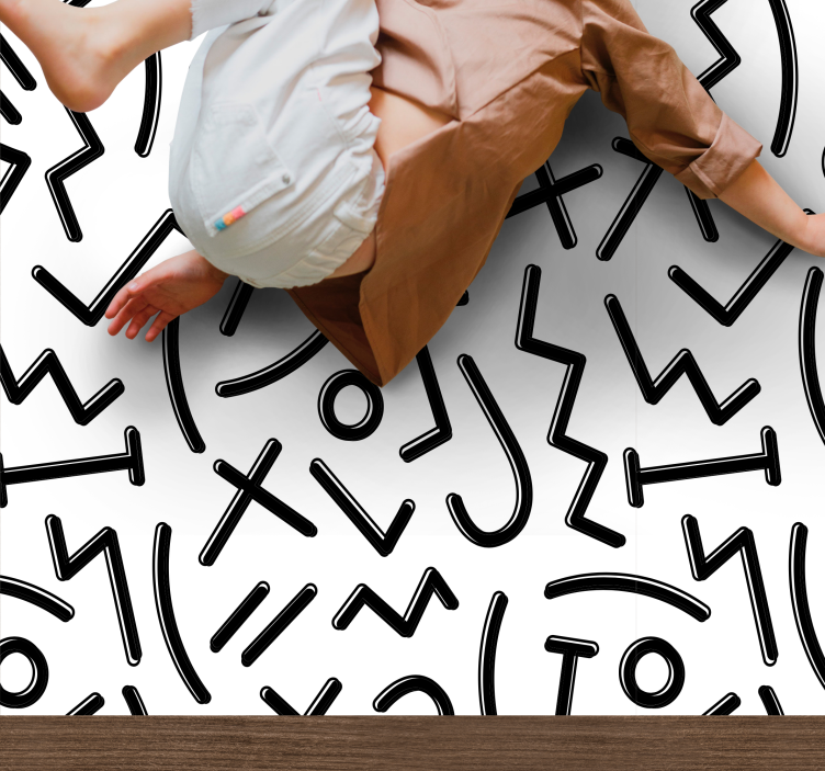 Tapis vinyle autres tapis lignes abstraites dynamiques - TenStickers