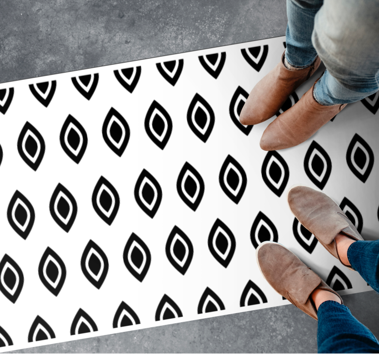Tapis vinyle design moderne motif d'œil géométrique - TenStickers