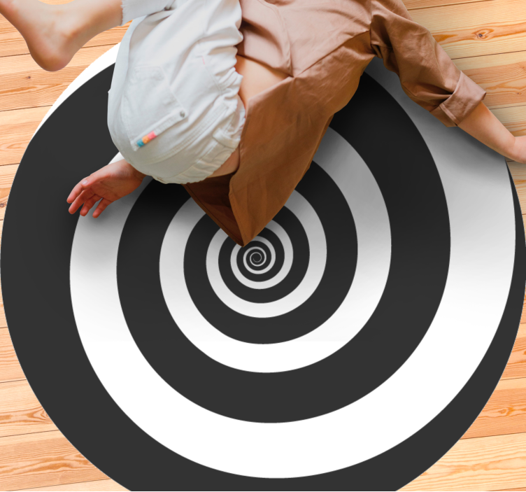 Tapis vinyle géométrique motif en spirale - TenStickers