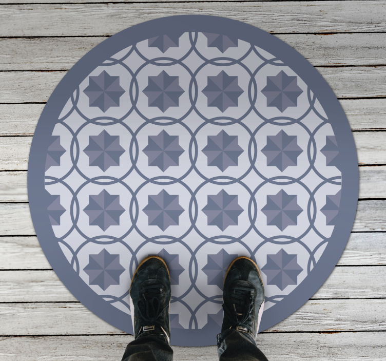Tapis vinyle géométrique motif géométrique symétrique - TenStickers