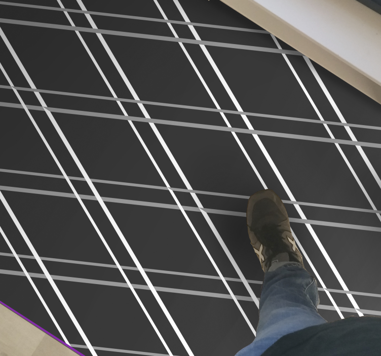 Tapis vinyle géométrique motifs de lignes géométriques - TenStickers