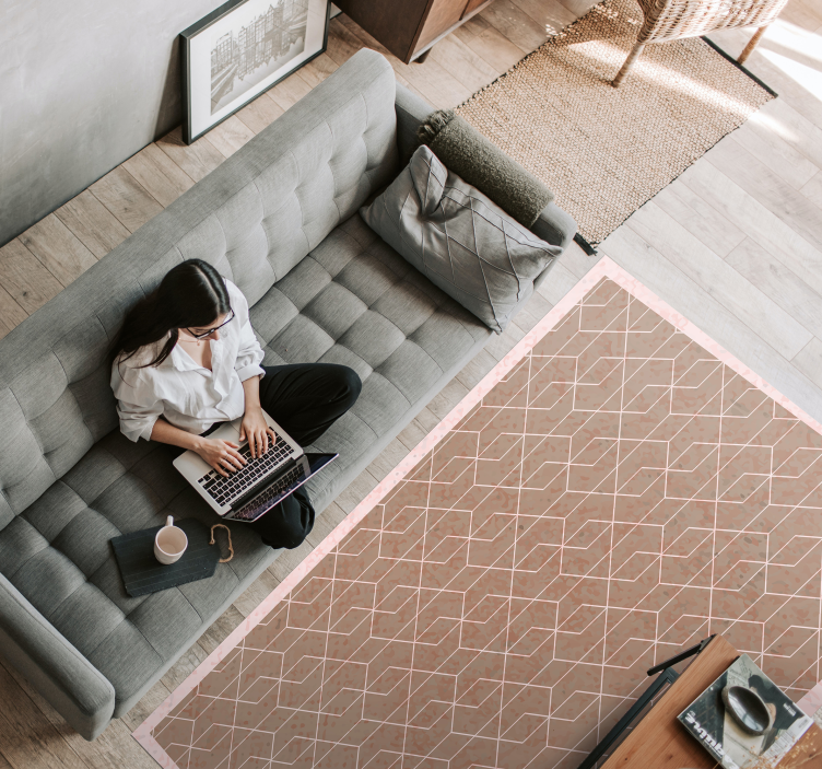 Tapis vinyle géométrique simplicité géométrique - TenStickers