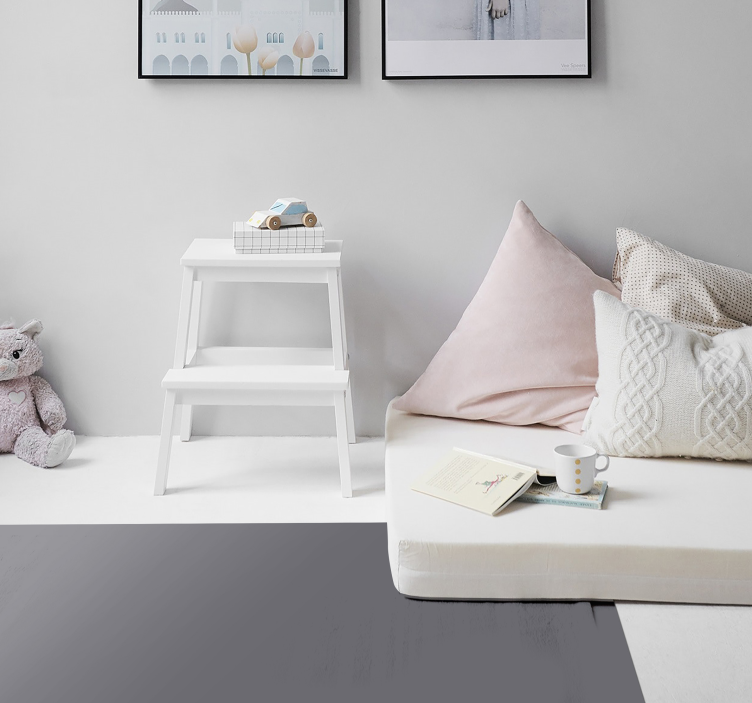 Tapis vinyle gris surface grise simple - TenStickers