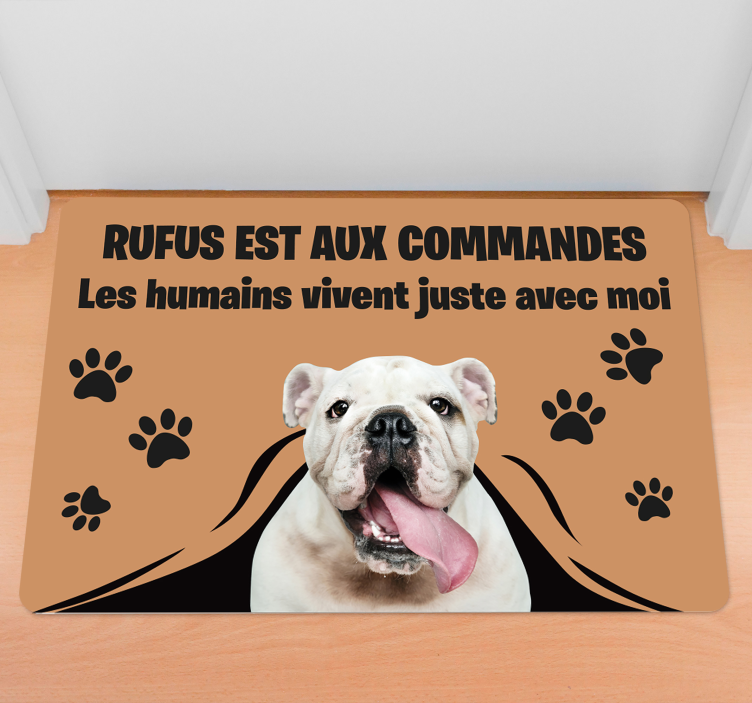 Tapis vinyle hall d'entrée photo personnalisée pour animaux de co - TenStickers