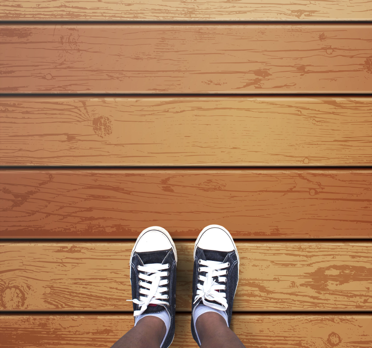 Tapis vinyle imitation parquet simulacre de planche de bois - TenStickers