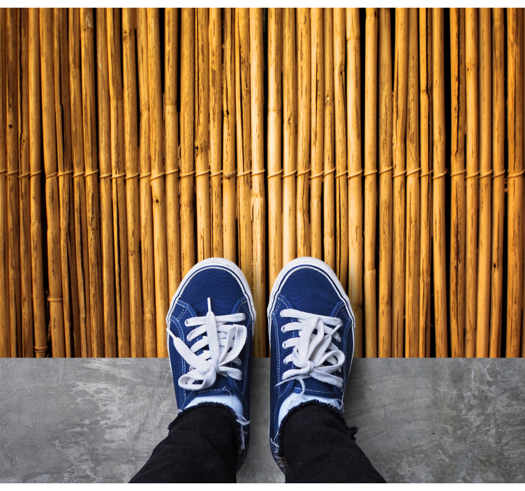 Tapis vinyle textures effet de texture de bambou - TenStickers