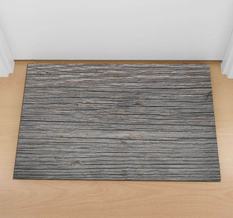 Tapis vinyle imitation parquet texture du bois patiné - TenStickers