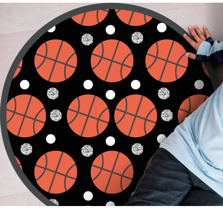 Tapis vinyle jeux ballons de basket - TenStickers