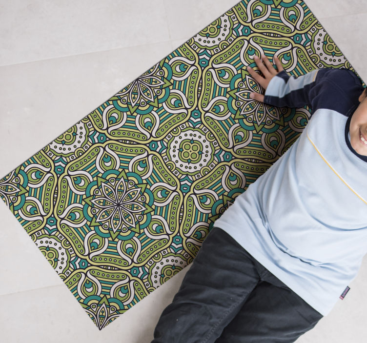 Tapis vinyle mandala à motifs de mandala - TenStickers