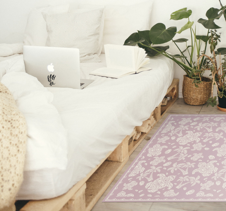 Tapis vinyle mandala mandala cachemire - TenStickers